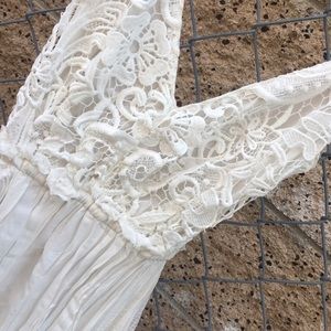 White backless dress